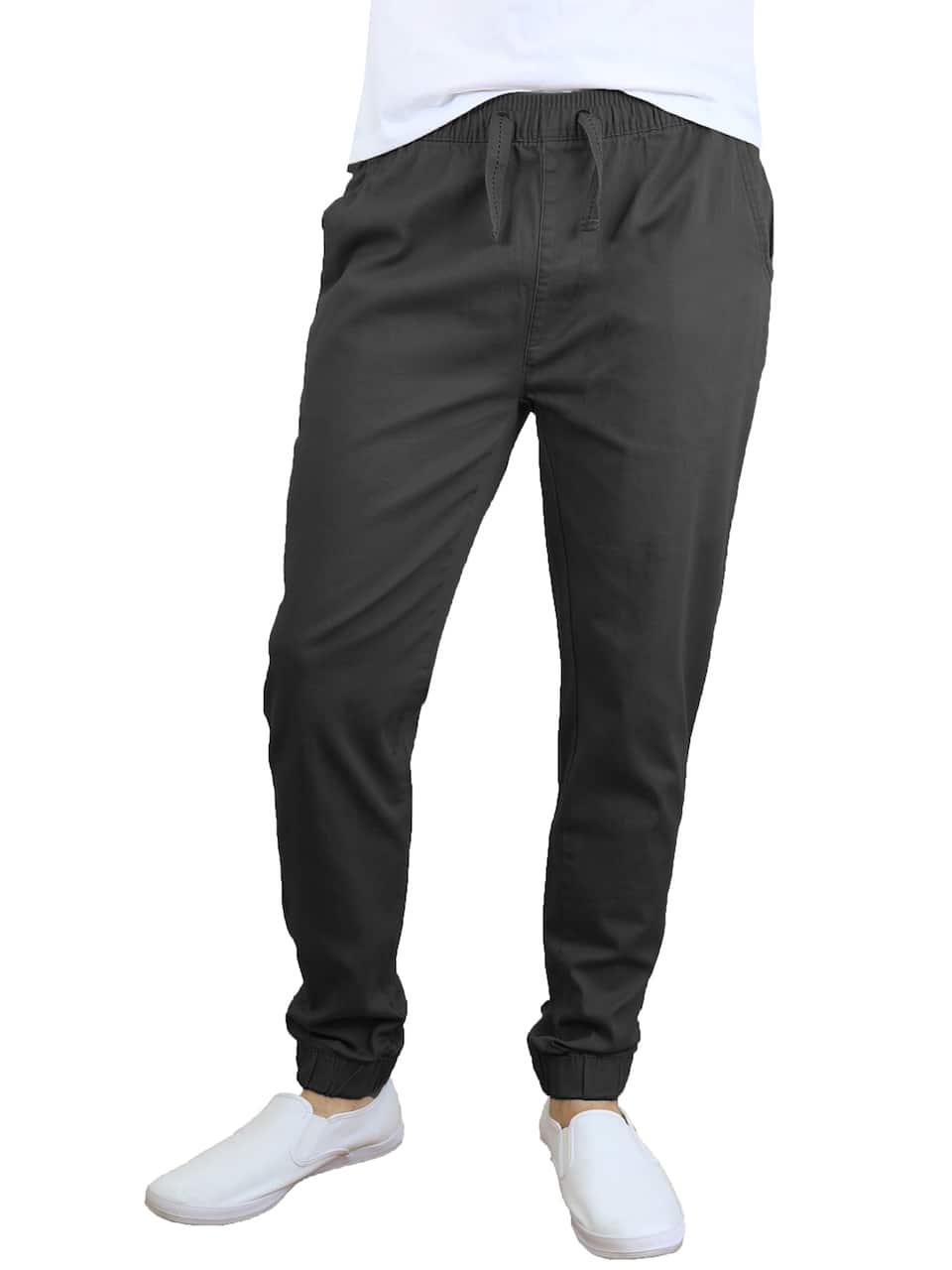 Galaxy By Harvic Slim Fit Basic Stretch Twill Men's Joggers